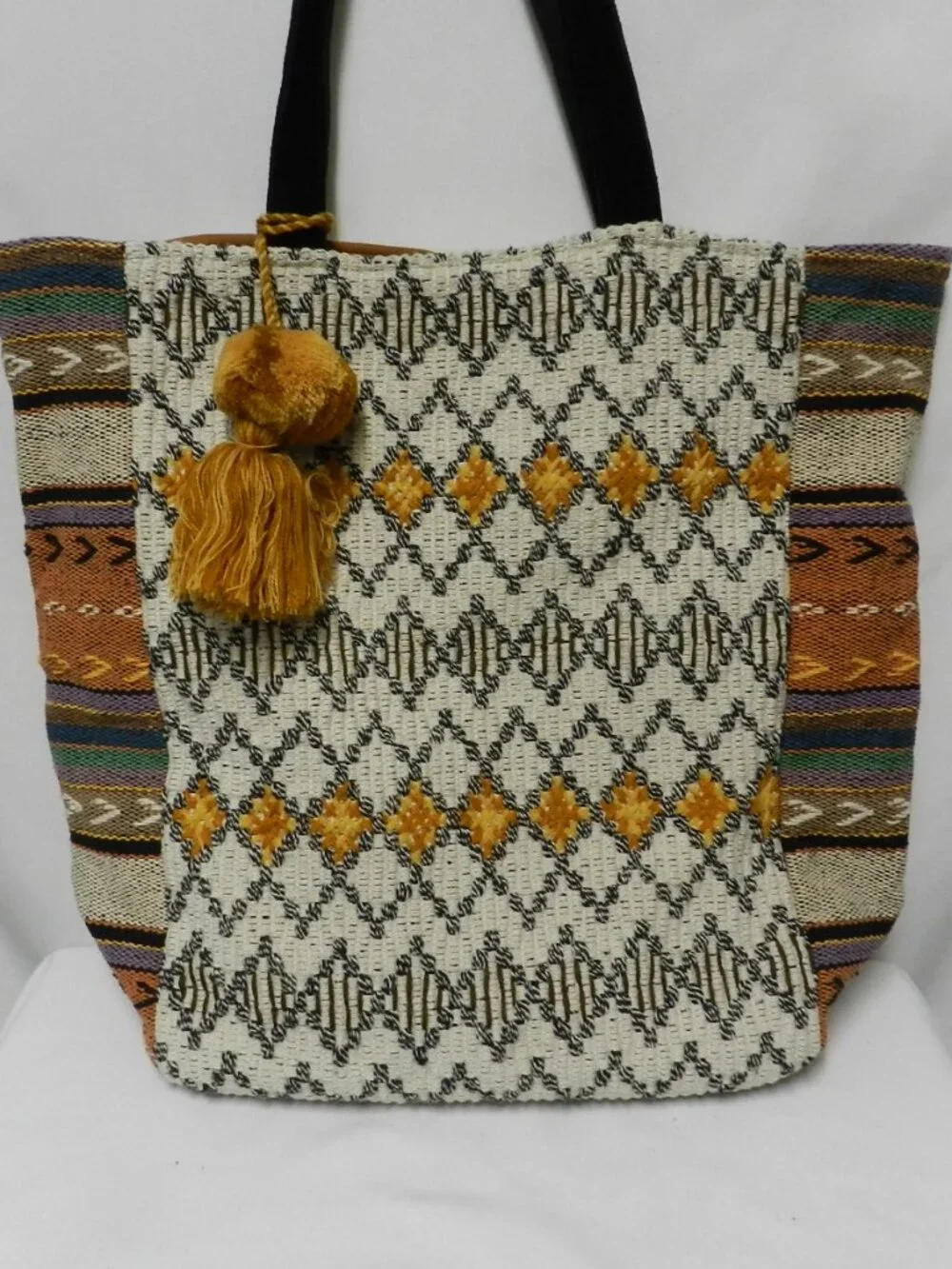 Panache Apparel Carryall large tote bag purse Southwest Blanket Woven Cotton